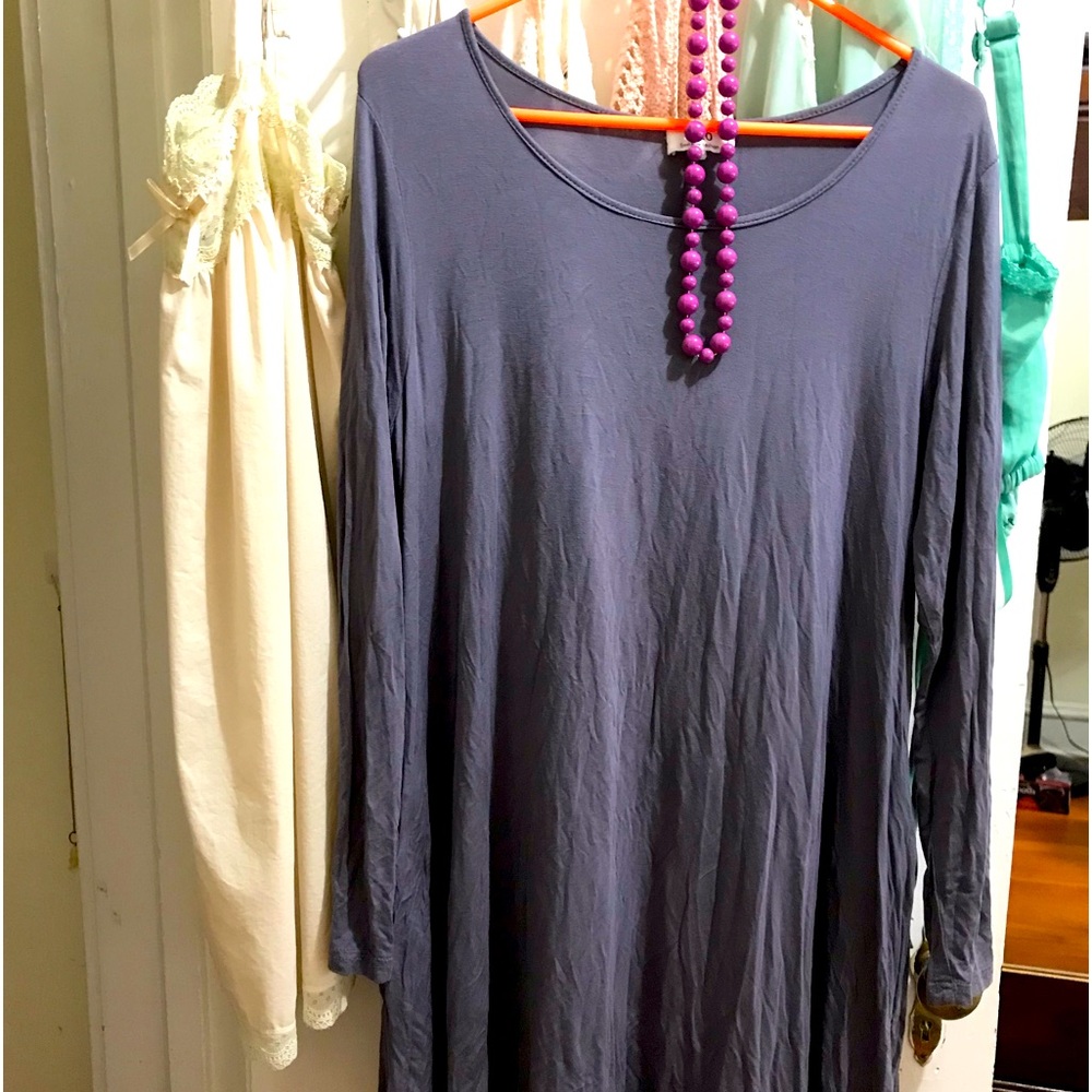 Long sleeve jersey dress